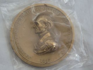 U.  S.  Presidents Of The United States 3 " Bronze Medal - James K.  Polk