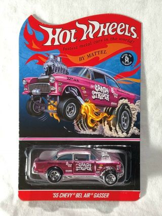 Hot Wheels Rlc 55 Chevy Gasser Candy Striper 957/4000 Loose With Package