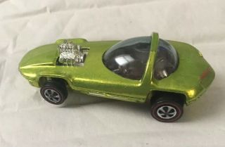 Vtg 1967 Mattel Red Line Hot Wheels Lime Green Silhouette Bubble Top