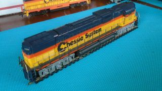 Ho,  Train Engine,  Chessie C & O,  1102,  Alco 630,  Tyco/mantua,  Runs