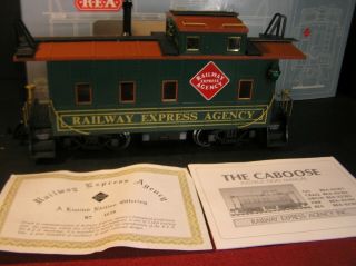 Aristocraft Rea G Scale 42105 Railway Express Agency Limited Edition Caboose Ob