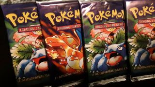 1999 Pokemon Base Set Booster Pack Green Unlimited Wing Unweighted 4x Packs