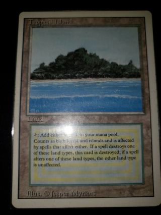 Magic The Gathering - 1x Tropical Island - Revised - Lp - Dual Land