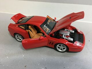 Hot Wheels 1:18 Scale Die - Cast Ferrari 575mm - Red W/tan Interior - No Box