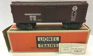 Lionel Trains Postwar X6454 Pennsylvania Boxcar 1949 - 52 With Orig Box