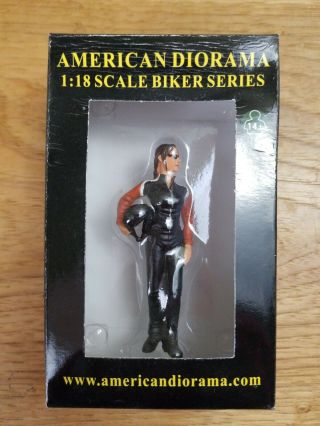 American Diorama 1:18 Biker Series Woman Helmet Female Harley Rider Hdr1