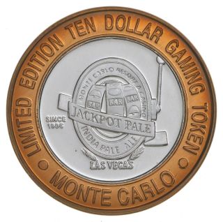 . 999 Fine Silver Monte Carlo Casino Chip Ltd Ed $10 Token Approx.  60 T Oz 739