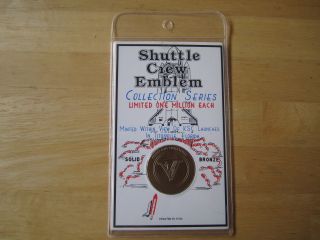Shuttle Crew Emblem Solid Bronze Atlantis Medal,  Uncirculated
