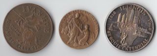 Chicago / Il - Medallions - Sesquicentennial,  Hoover (c Of P) ; Ivanhoe Trade $1