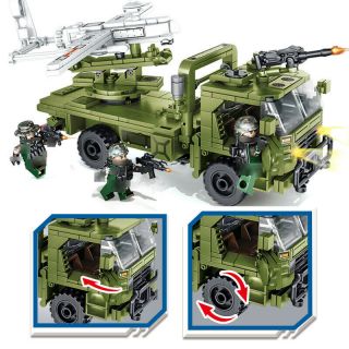 442pcs Military Vehicle Truck Building Blocks With Soldier Figures Toys Bricks
