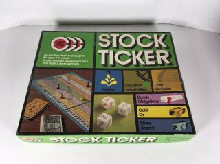 Canada Games Stock Ticker Boardgame Complete Euc