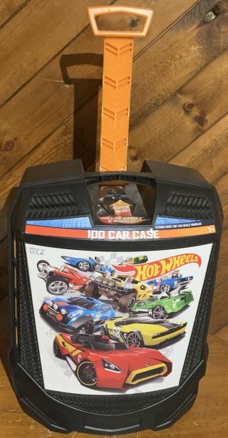 Hot Wheels 100 Car Rolling Carry Case Wheeled Toy Car Storage Box Suitcase Style