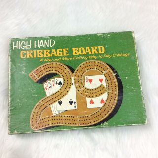 1976 High Hand 29 Cribbage Board By Pacific Game Co 750 Complete Cards Markers