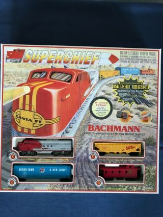 Bachmann Ho Scale Santa Fe Electric Train Set 00636