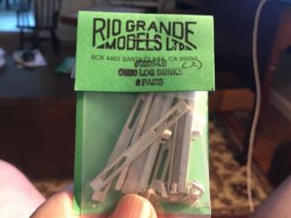 On30 Rio Grande Models Ltd,  Number 2006 - Lb Log Bunks To Pair Package