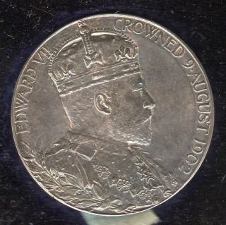 1902 King Edward Vii Coronation Celebration Small Silver Medal,  By Royal