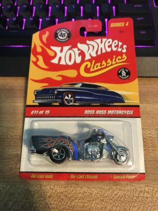 Hot Wheels Classics Series 4 Blue Boss Hoss Motorcycle