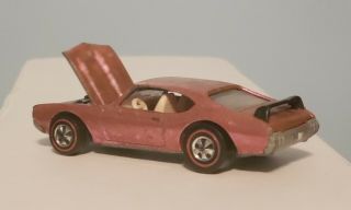 1970 Hot Wheels Redlines Olds 442 Pink