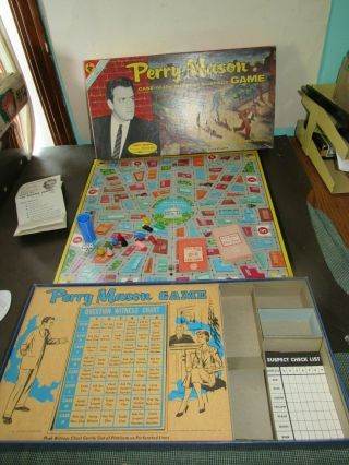 Vintage Transogram Perry Mason Board Game 3858 1959
