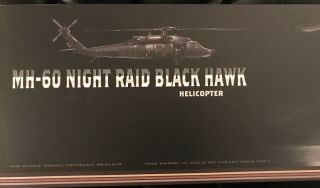 1/18 Bbi Elite Force Black Hwack M60 Night Raid Helicopter Limiteted Edition Nib