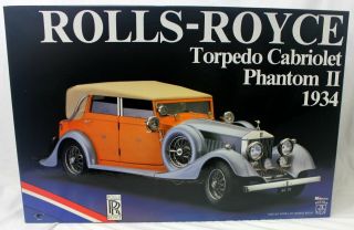 Pocher 1/8 Scale Rolls Royce Torpedo Cabriolet Phantom Ii 1934 Vehicle Model
