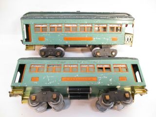 Lionel 339 Pullman And 341 Obs Peacock Dk Green Standard Gauge X1781