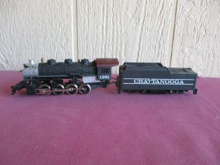 Tyco Ho Scaled Chattanooga 1261 0 - 6 - 0 Steam Locomotive & Tender Powered Lighted