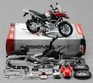 Maisto 1:12 Bmw R 1200gs Assembly Line Kit Motorcycle Bike Model Toy Euc