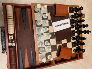 Vintage Travel Backgammon Game Fred Roberts Co San Francisco Briefcase