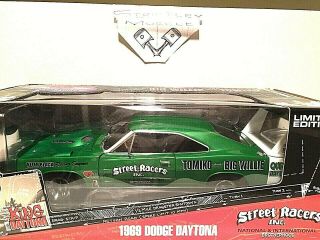 1/18 Scale 1969 Dodge Charger Daytona " Big Willie & Tomiko " 2 Issue - Green Ext