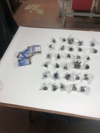 Star Wars Miniatures 30 Different Minis,  With Cards