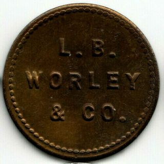 Bryson Tn Token - L.  B.  Worley & Co - 50¢ In Mdse - Giles County Tennessee