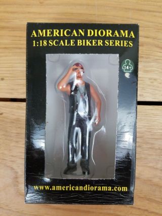 American Diorama 1:18 Scale Biker Series Man Smoking