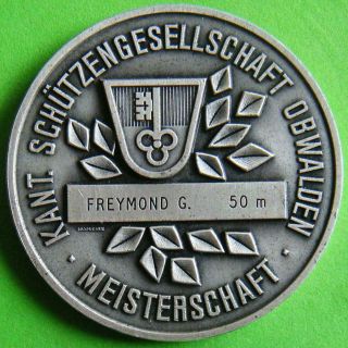 Swiss Hermit Saint Nicholas of Flüe Silvered Medal by HUGUENIN & STOCKMANN 2