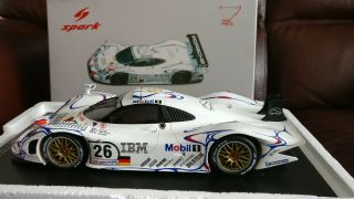 Spark Porsche 911 Gt1 Le Mans 1998 Winner 26 Mcnish / Ortelli / Aiello 1/18 98