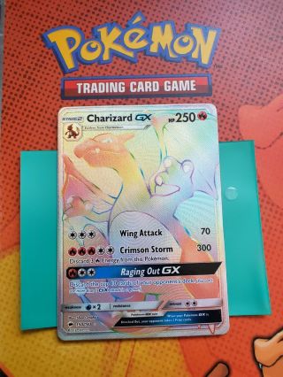 Charizard - Gx Pokemon 150/147 Secret Rare Rainbow Nm.