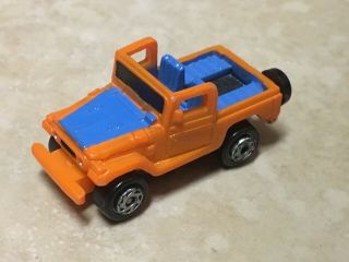 Micro Machines Jeep Commando Orange Blue Vintage Galoob Right Steering Wheel 