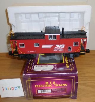 Mth 20 - 91191 Norfolk Southern Ns Extended Vision Red Caboose O Scale Toy Train