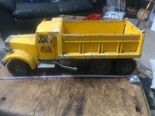 Smith Miller Ironson (mic) Toy Dump Truck Yellow Barn Find