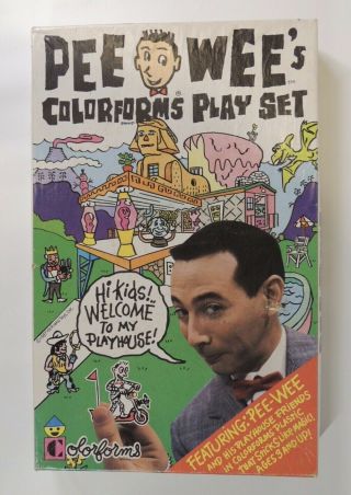 Rare Vtg Game Kit Colorforms Toy 1987 Color Forms Pee Wee Herman Play Set 1980 