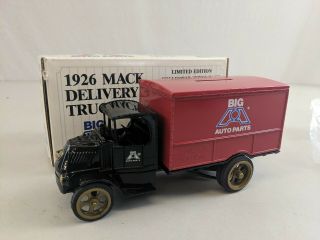 1926 Mack Delivery Truck - 1989 Ertl 1:38 Scale 9094ua Big A Auto Parts Coin Bank
