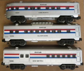 Lionel 16095/16096/16097 Amtrak 3 - Car Passenger Set O - Gauge