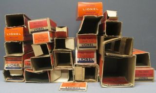 Lionel O Gauge Postwar Freight Car & Accessories Empty Boxes [25]/box