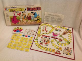Vtg The Flintstones Board Game Milton Bradley 1980 Rare Bilingual Version
