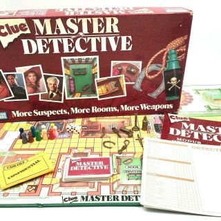 Clue Master Detective Vintage 1988 Parker Brothers Board Game 100 Complete