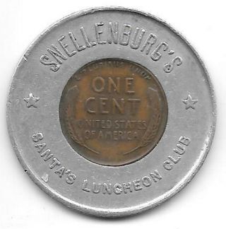 1950 Encased Cent,  Philadelphia,  Pa Snellenburg 