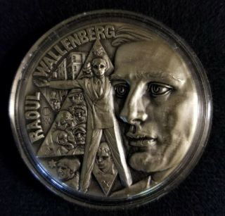 1980.  Raoul Wallenberg Bronze Silver Plated Coin Medal