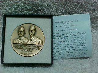 Presidential Art Medal - Ww 2 - Defense Of Bastogna Madellion