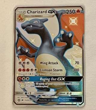 Shiny Charizard Gx - Sv49/sv94 - Hyper Rare - Hidden Fates - Nm - Pokemon Tcg