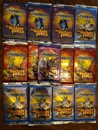 13x Neopets Booster Pack : The Darkest Faerie